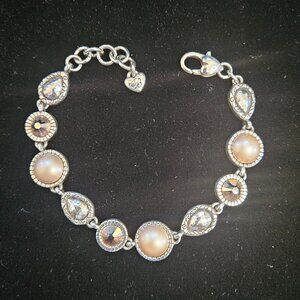 Brighton Pearl and Crystal Teardrop Bracelet
